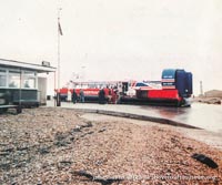 AP1-88 hovercraft with Hovertravel -   (submitted by The <a href='http://www.hovercraft-museum.org/' target='_blank'>Hovercraft Museum Trust</a>).